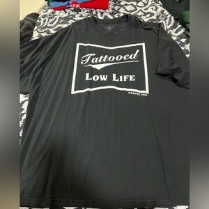 Black Tattooed Low Life Men's Shirt